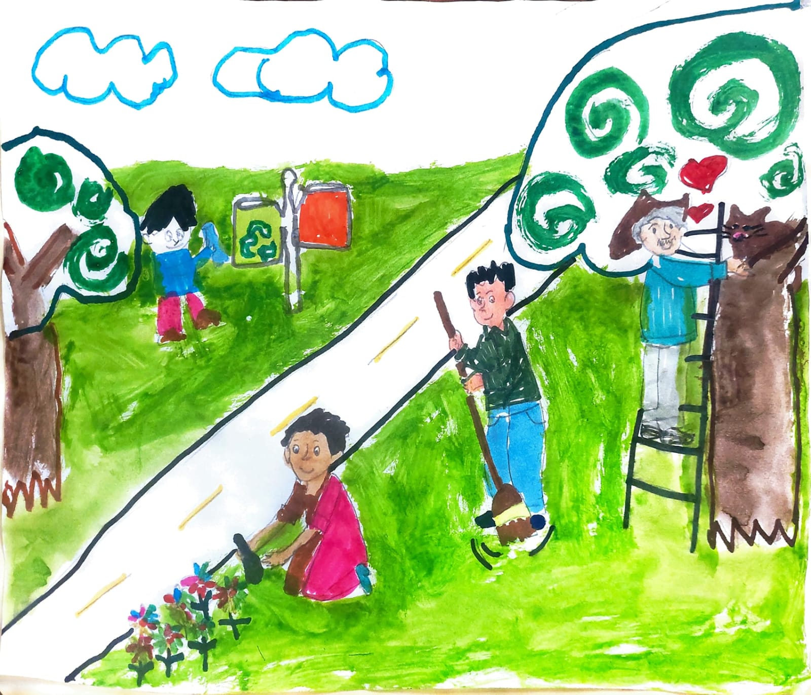 Comunidad, colores de amor expresivo